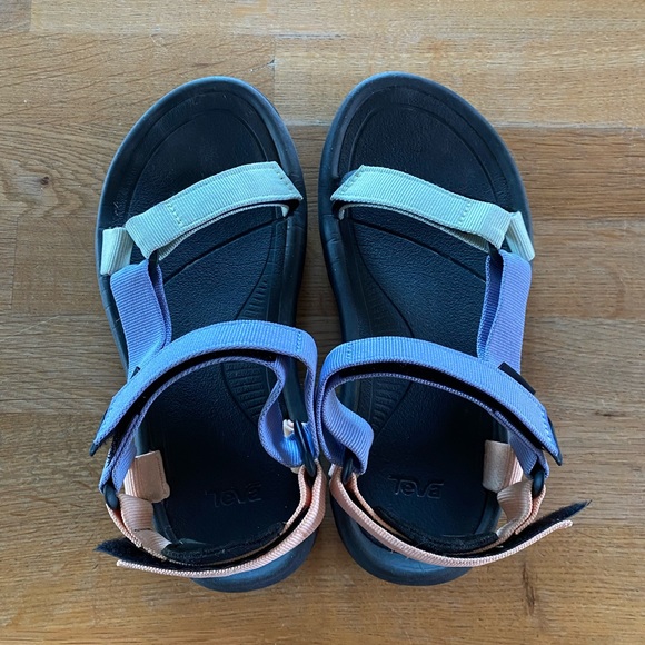 Teva Women's Hurricane XLT2 Pastel Multi-Strap Sandal in Black Sole - Picture 3 of 5